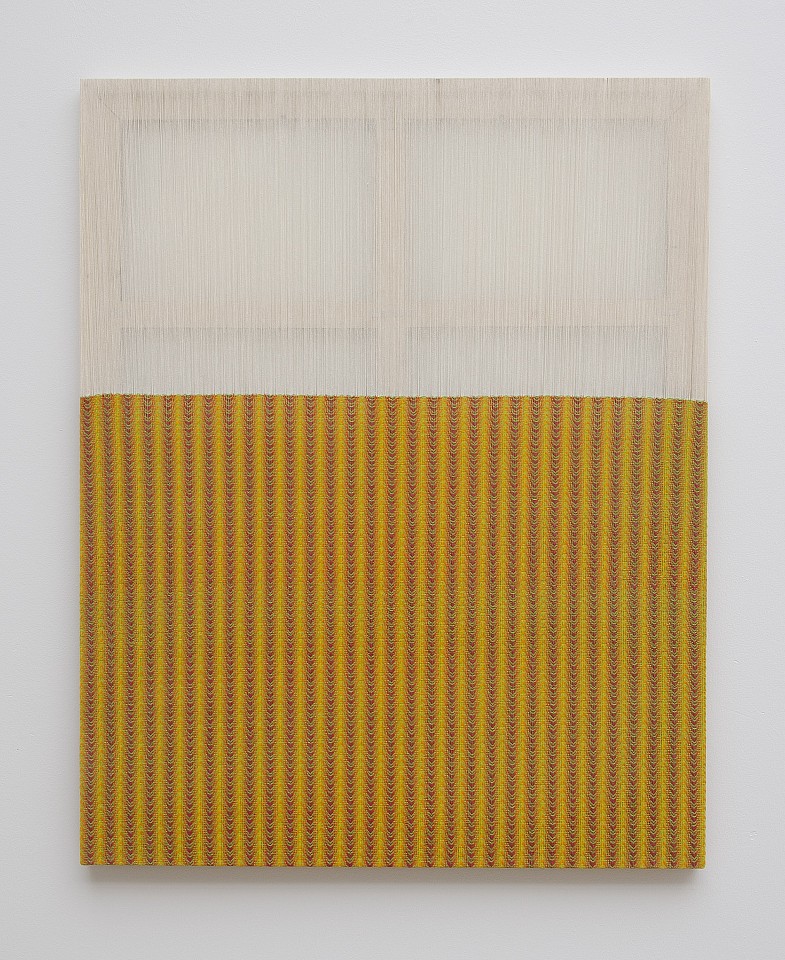 Gabriel Pionkowski
Untitled, 2011
deconstructed, hand-painted and woven canvas, pine, acrylic, wood joiners, 49 x 39 in.