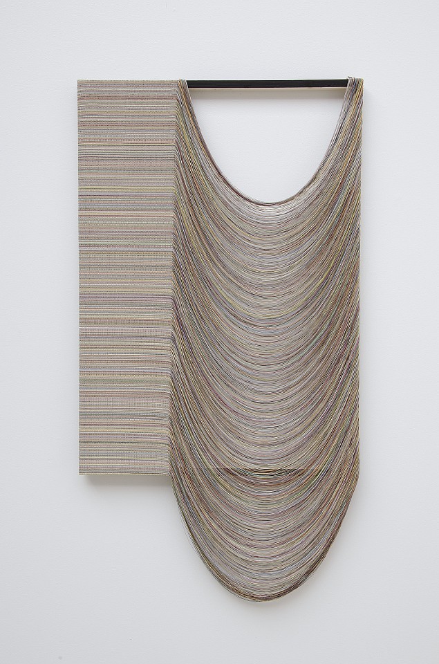 Gabriel Pionkowski
Untitled, 2011
deconstructed, hand-painted and woven canvas, pine, acrylic, 56 x 30 in.