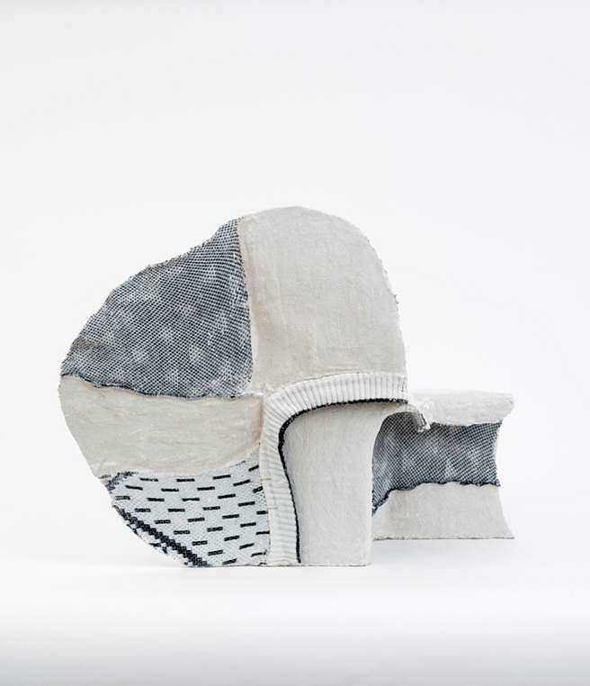 Jennifer Paige Cohen
Black and White Arm and Shield, 2014
sweater, plaster, stucco, lime plaster, 23 x 30 x 11 in.