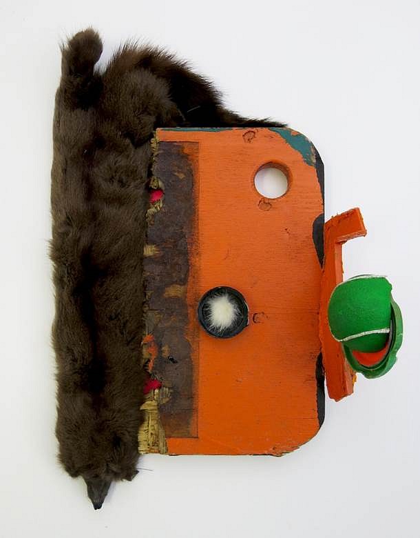 Jim Condron
Scott had never seen work that was so indifferent to the effect it had on those who came to see it, 2015
oil, plastic, rubber, fur and wood, 12 x 12 x 7 in.