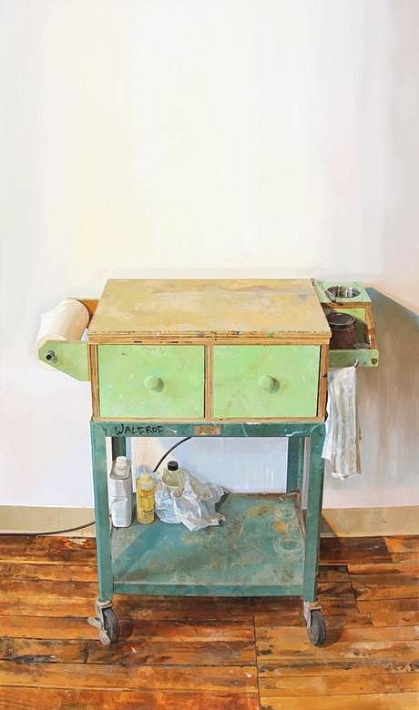Brett Eberhardt
Painting Cart, 2015
oil on panel, 69 1/2 x 41 in.