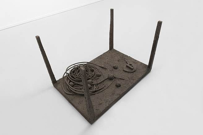 Jay Heikes
Appetite for Destruction, 2015
wood, foam, sand, glue, steel, copper and rubber, 29 x 34 x 43 in.