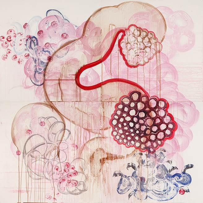 Shawn Hall
Coy Nematode, 2016
acrylic on clayboard, 48 x 48 in.