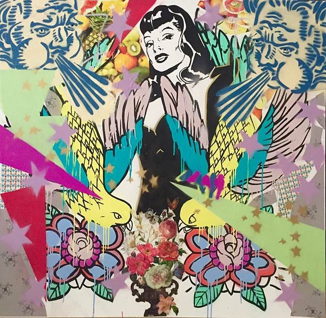 Hermes BerrÁ­o
American Gothic, 2016
mixed media on canvas, 63 x 63 in.