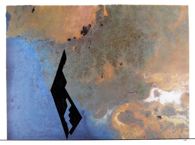 Linda Bond
Shadow War #145, 2015
archival ink, gouche on Mylar, 12 x 16 in.