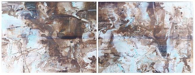 Keith Milow
C.D.F., 2013
acrylic on 2 canvases, 59 x 159 in.