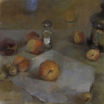 Tina Ingraham - Still Life with Shaker and Peaches