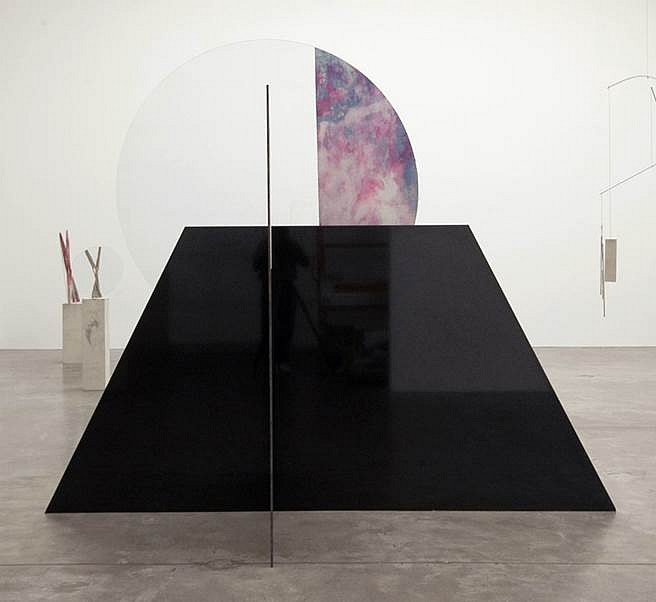 Patrick Hill
Forming, 2007
glass, steel, granite, canvas, dye, paint, glue, 108 x 120 84/ in.