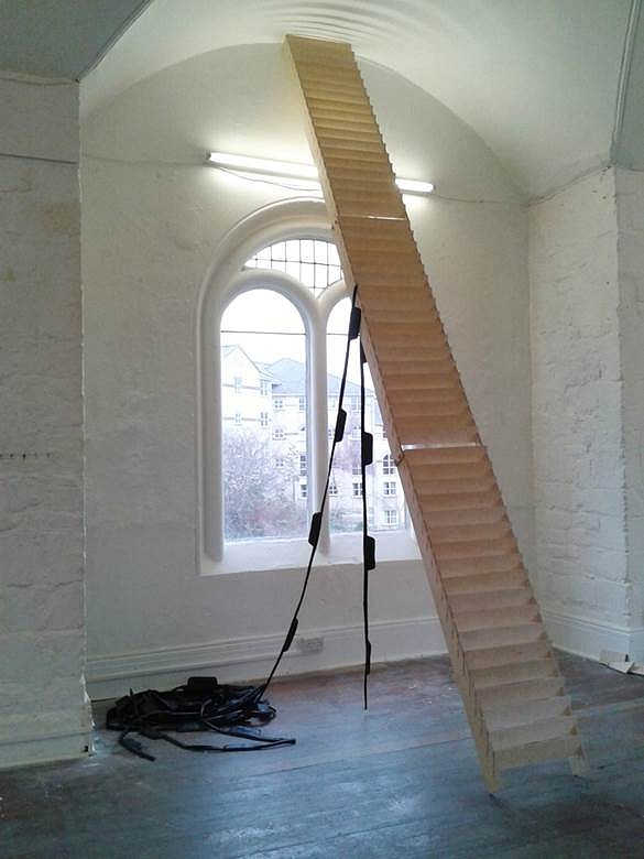 Anne Deeming
Sometimes you can't see what isn't there, 2012
wood, leatherette, wadding, 510 x 140 x 200 cm