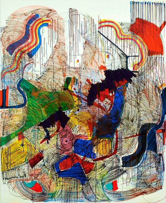 Joanne Greenbaum
Untitled, 2015
oil, ink, and acrylic on canvas, 100 x 80 in.