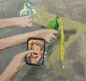 Adam Novak, Lotion, Beer, Phone
2016, oil on canvas