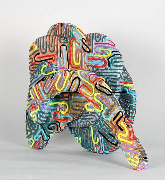 Ben Pederson
The Small Slowness, 2016
plywood, epoxy clay, spray paint, acrylic paint, 12 1/2 x 14 3/4 x 7 in.