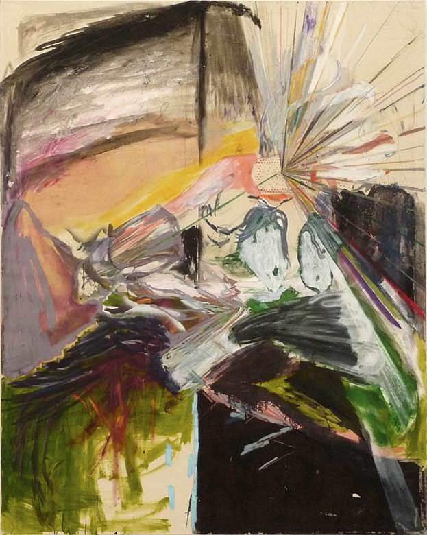 Volker Sieben
Titanic Love, 2009
oilcolor, chalk, pencil, paper on canvas, 78 12/16 x 63 in.