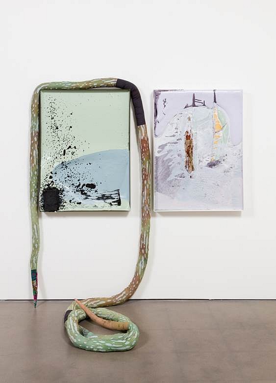 Phillip Zach
Untitled (swipe), 2016
painted steel, mdf, pigmented urethane, fabric, wood, 65 x 60 x 26 in.