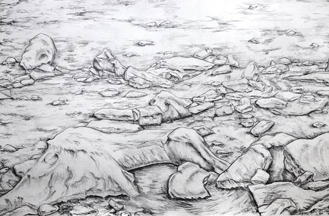 Lawrence Baker
Valley to Death, 2016
graphite on paper, 40 x 60 in.