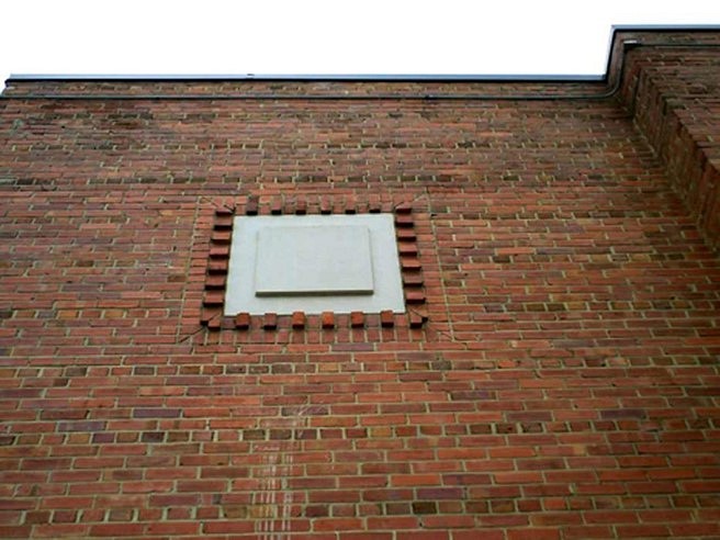 Michael Bramwell
Small Work for Donald Judd I, 2013
abandoned building, cement on plywood