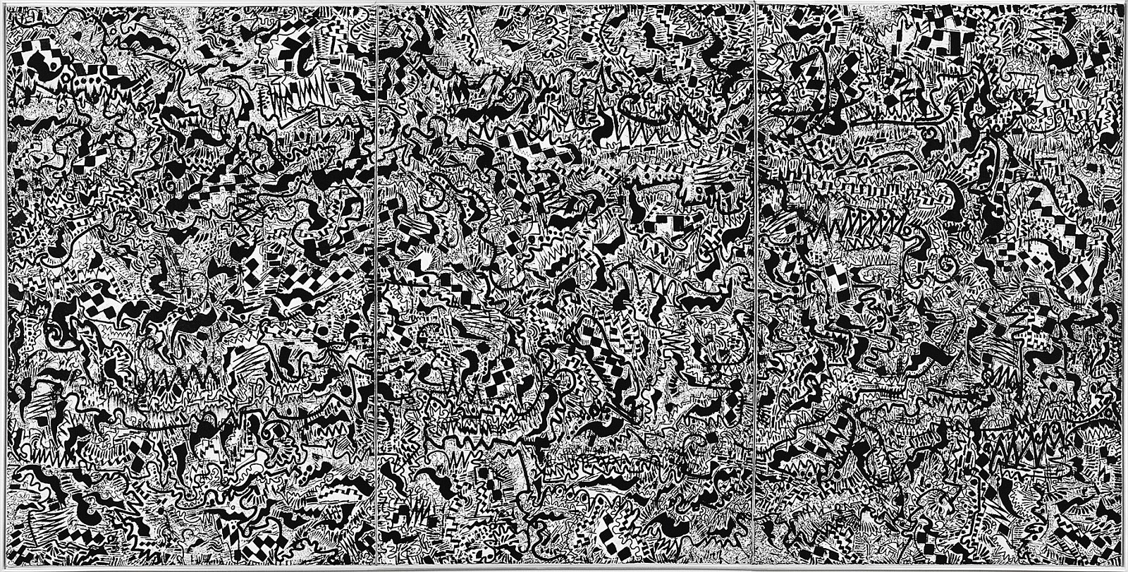 Evgeny Chubarov
Untitled (tryptich) (Inventory No. 107), 1996
oil on canvas, 300 x 600 cm