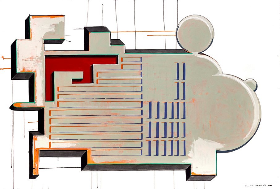 Nestor Arenas
Dichotomous Structures No5, 2017
acrylic on paper, 40 x 60 in.