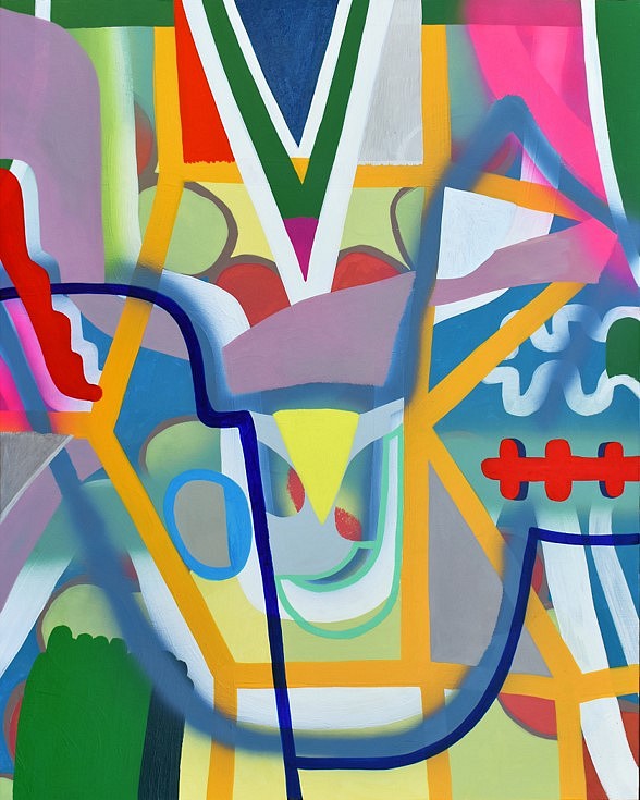 Mark Brosseau
Native, 2017
acrylic, enamel, Flashe, and ink on wood panel, 30 x 24 in.