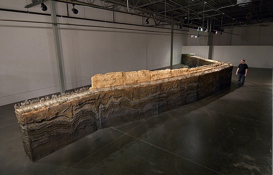Blane De St. Croix
Broken Landscape III, 2013
branches, paint, plastic, wood, glue, acrylic paint, natural materials, reconstructed section of the Mexico/US border exhibited in San Antonio, Texas, 80 ft x 7 ft x 2.5 ft