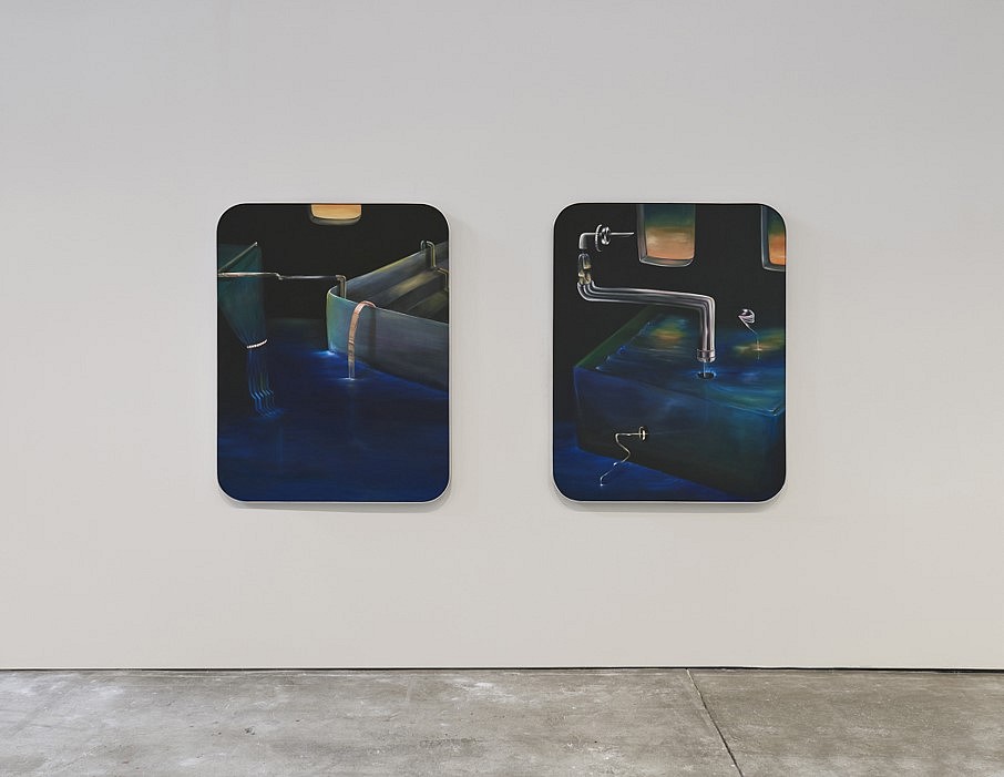 Carolina Fusilier
From the series New Kind of Sun, 2018
oil on canvas with aluminum frames (diptych), 110 x 140 cm