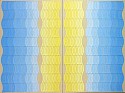 Will Holub, Cerulean Blue, Hansa Yellow and Buff Titanium
2017, acrylic and paper on canvas