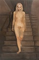 Kathleen Gilje, Portrait of Andres, Male Model, as Nude Descending a Staircase after Gerhard Richter
2012, oil on linen