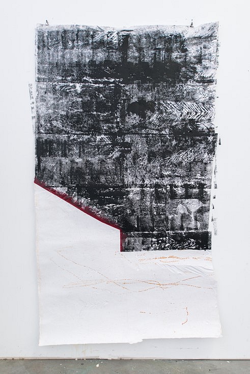 Tahir Carl Karmali
Blood at the Border, 2018
Litho ink and handmade paper, 72 x 48 in.