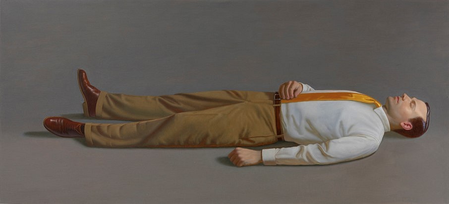 Kurt Kauper
Man Lying Down 2, 2015
oil on birch panel, 10 1/2 x 23 in.