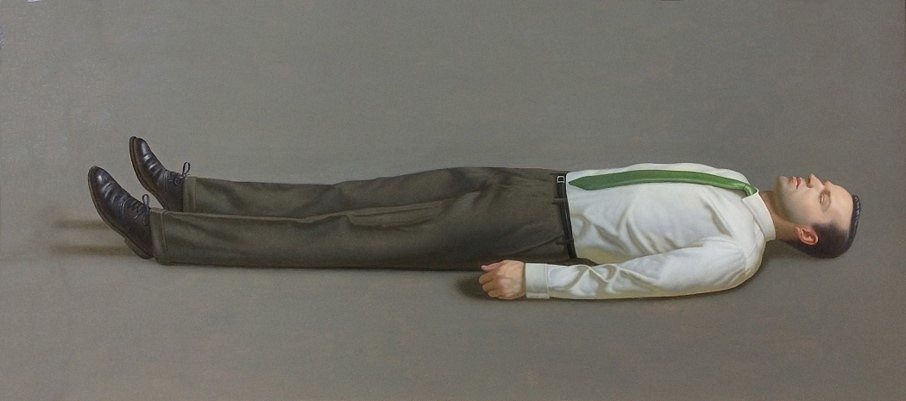 Kurt Kauper
Man Lying Down 3, 2015
oil on Dibond, 13 1/2 x 30 in.