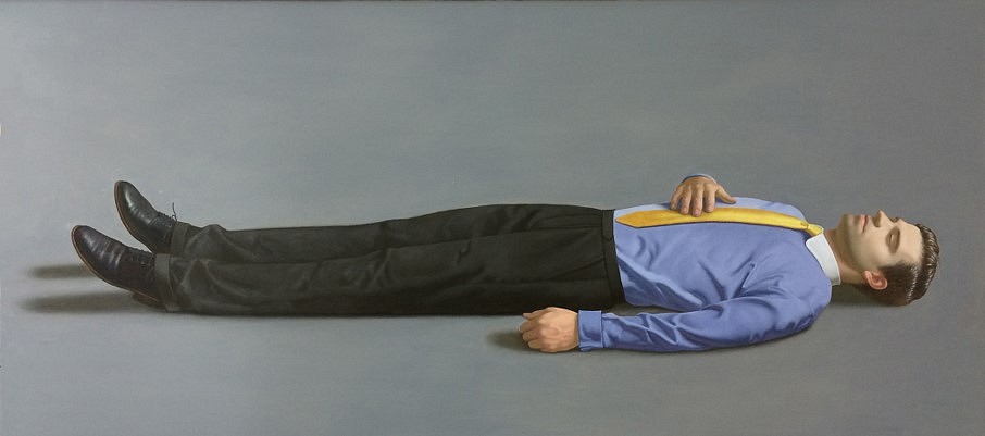 Kurt Kauper
Man Lying Down 4, 2016
oil on Dibond, 13 1/2 x 30 in.