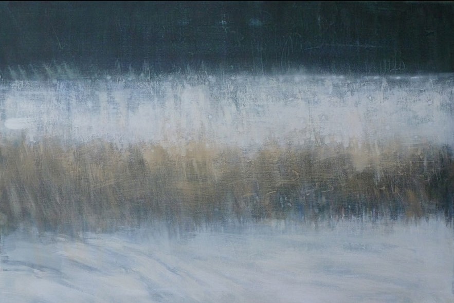 Tomasz Klimczyk
Winter Lake, 2017
acrylic on canvas, 15 3/4 x 23 31/50 in.