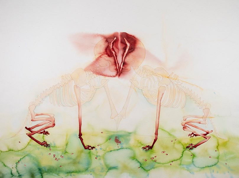 Alejandra Alarcón
The Portal, The Book of Blood, 2018
watercolor on paper, 160 x 120 cm