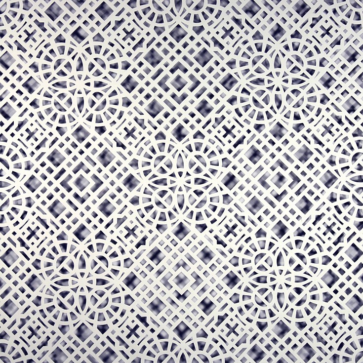 Reni Gower
Papercuts: Talisman - Detail, 2018
acrylic on hand cut paper and silk, 85 x 55 in.