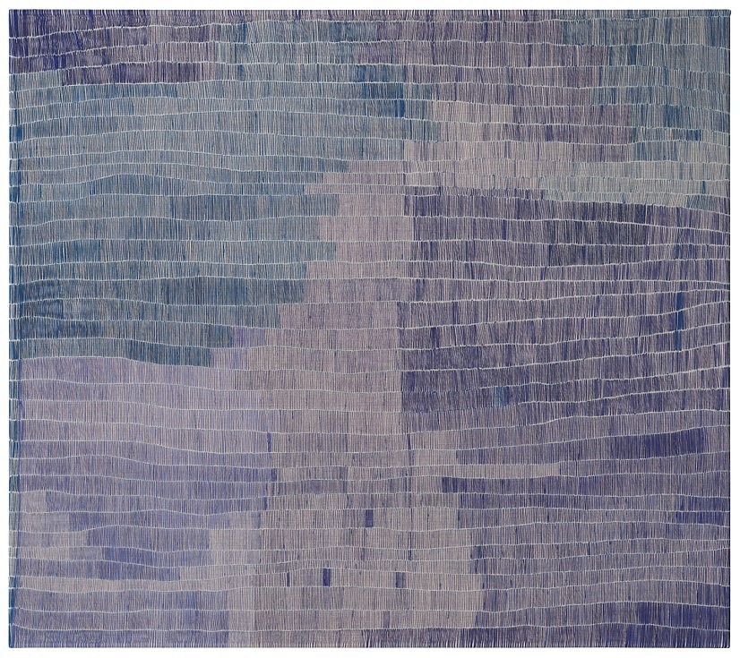Natasza Niedziolka
Zero1618, 2017
embroidery and crayon on linen, 36 6/10 x 41 3/10 in.