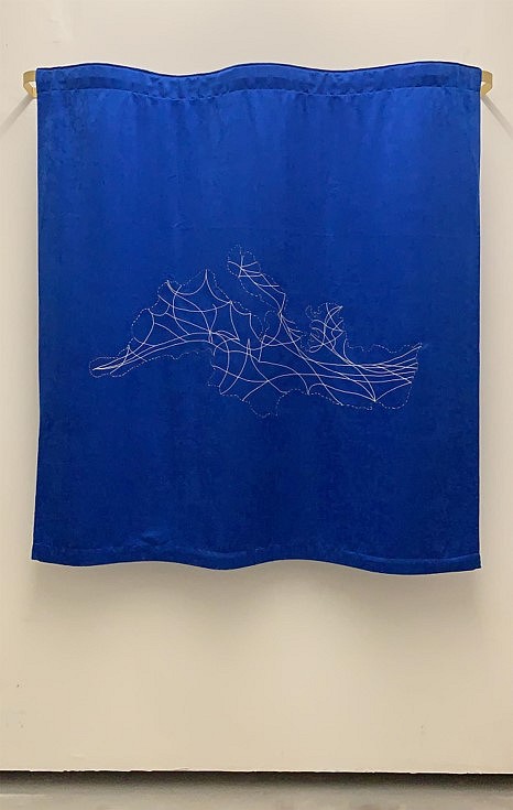 Ettore Favini
A linking sea, 2019
embroidery on cotton, 49 1/4 x 53 7/8 in.