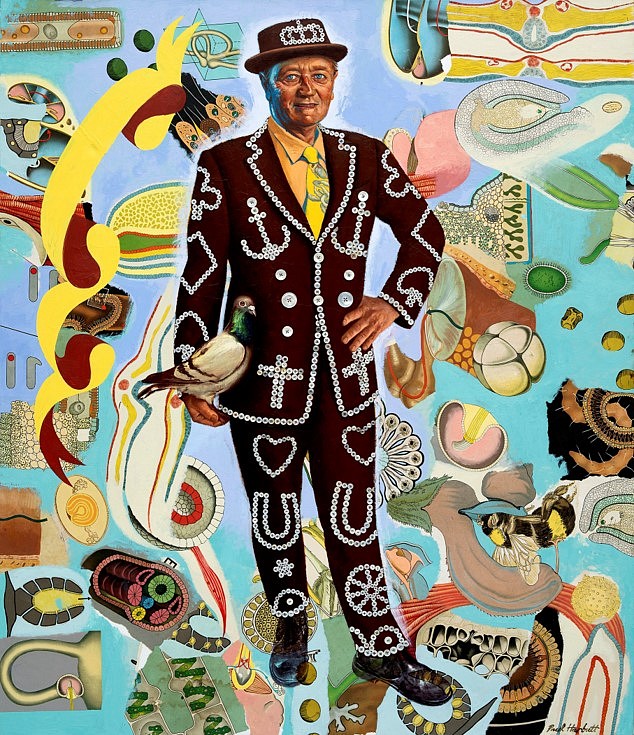 Paul Harbutt
The Pearly King of Pigeons, 2018
Oil and Mixed Media on Canvas, 57 x 49 in.