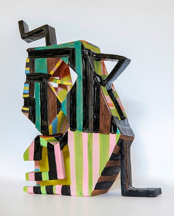 Susan Klein
After "Forest", 2019
glazed and oil painted ceramic stoneware, wire, 12 x 5 x 16 in.