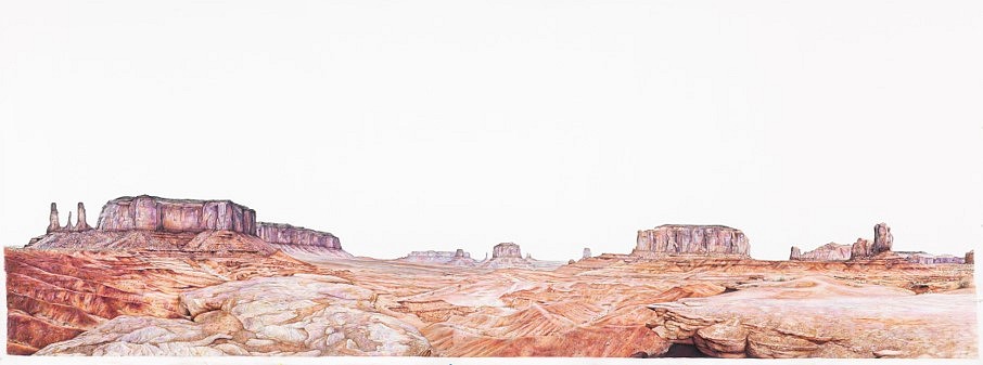 Paul White
Looking into the familiar yet unknown through shifting time and space, 2016
pencil on paper, 35 x 97 in.