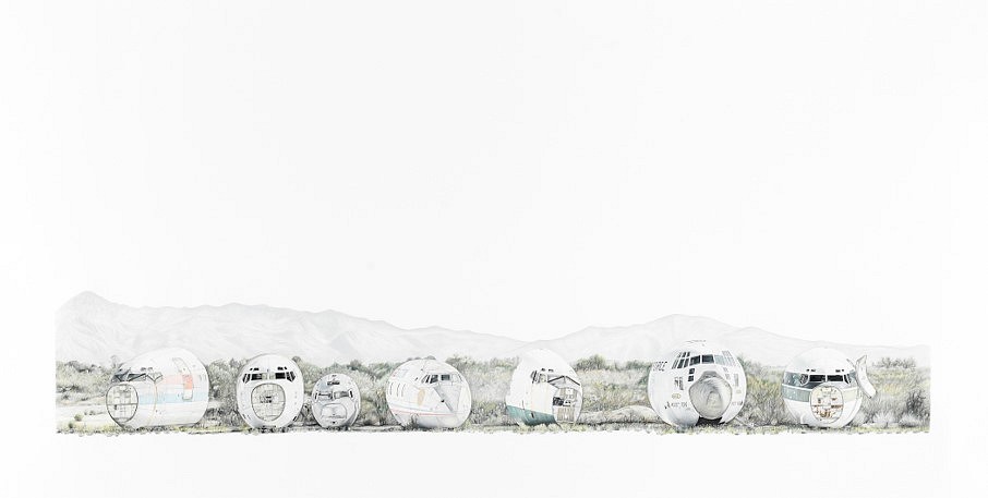 Paul White
South Tucson daybreak, 2012
pencil on paper, 35 x 75 in.