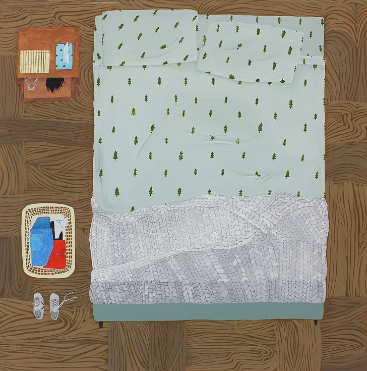 Anne Buckwalter
Evergreens, 2019
gouache on panel, 24 x 23 7/8 in.