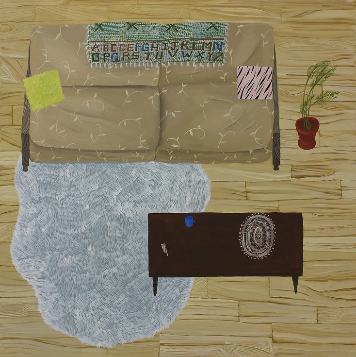 Anne Buckwalter
Alphabet Throw, 2019
gouache on panel, 24 x 23 7/8 in.