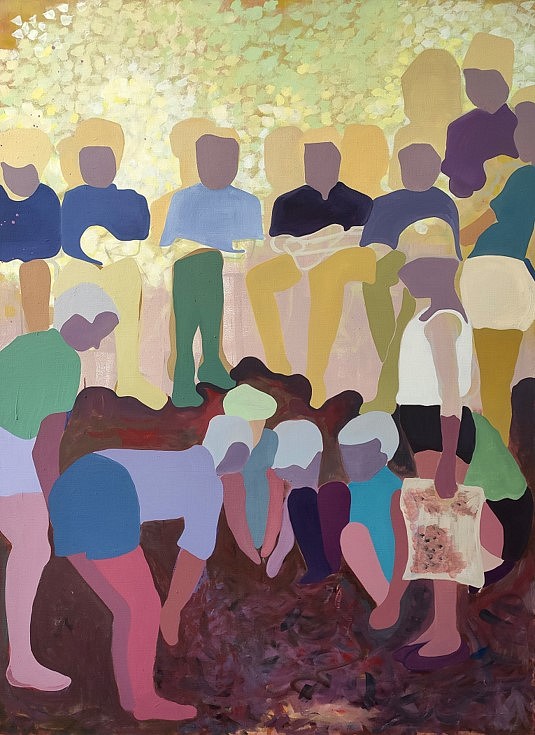 Surya Gied
Grand Jury, 2020
oil and acrylic on canvas, 74 x 55 in.