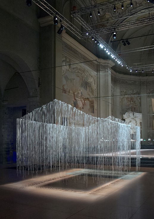 Beili Liu
Recall/Como, 2015
Paraffin wax, thread, hardware, 10 x 20 x 8.5 feet