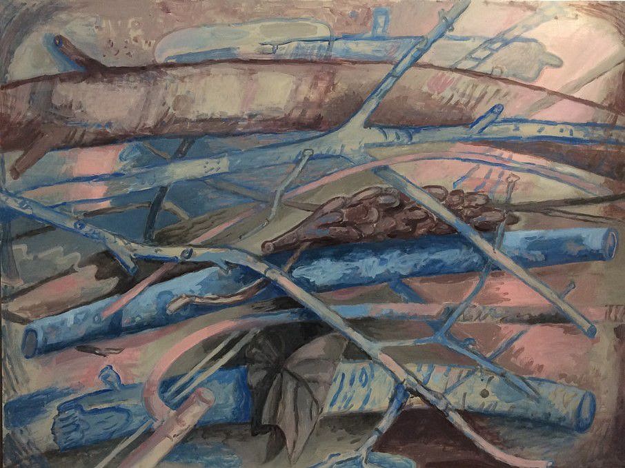 Christine Hughes
New Ground Series #8, 2020
enamel and oil on panel, 30 x 40 in.