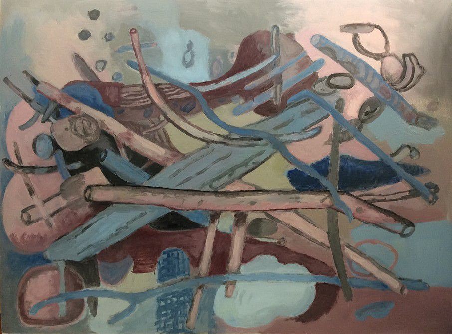 Christine Hughes
New Ground Series #10, 2020
enamel and oil on panel, 30 x 40 in.