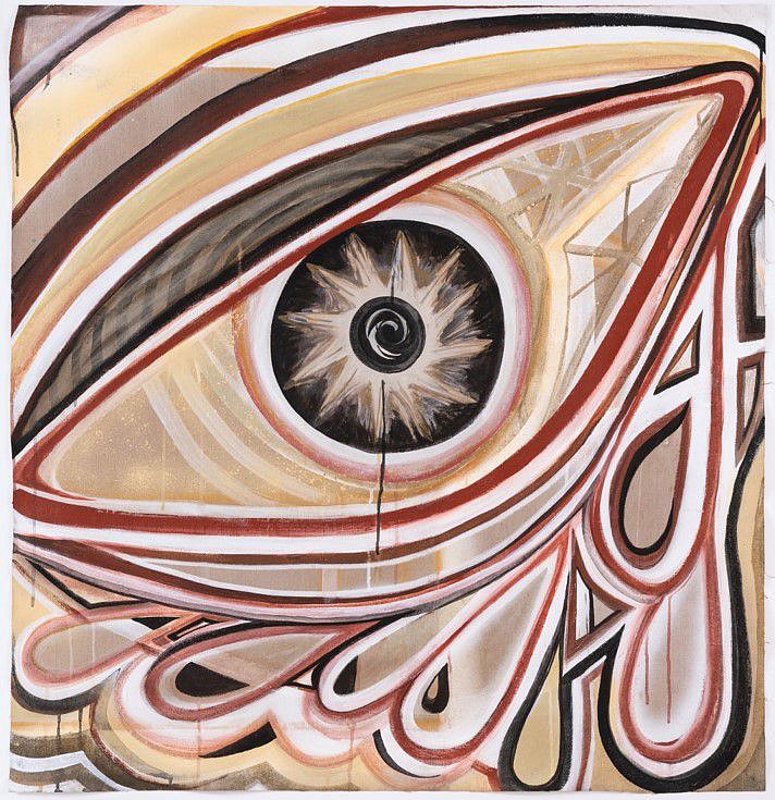 Malado Francine
The All-Feeling Eye, 2020
acrylic on un-stretched linen, 40 x 38 in.
