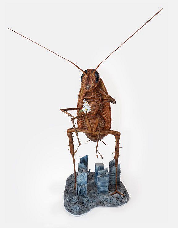 Jude Griebel
Next World Emissaries: Cockroach, 2021
wood, air-drying clays, adhesives, acrylic, 85 1/2 x 72 x 90 in.