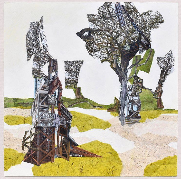 Jennifer Gunlock
Backcountry II, 2020
paper collage and colored pencil on paper, 36 x 36 in.