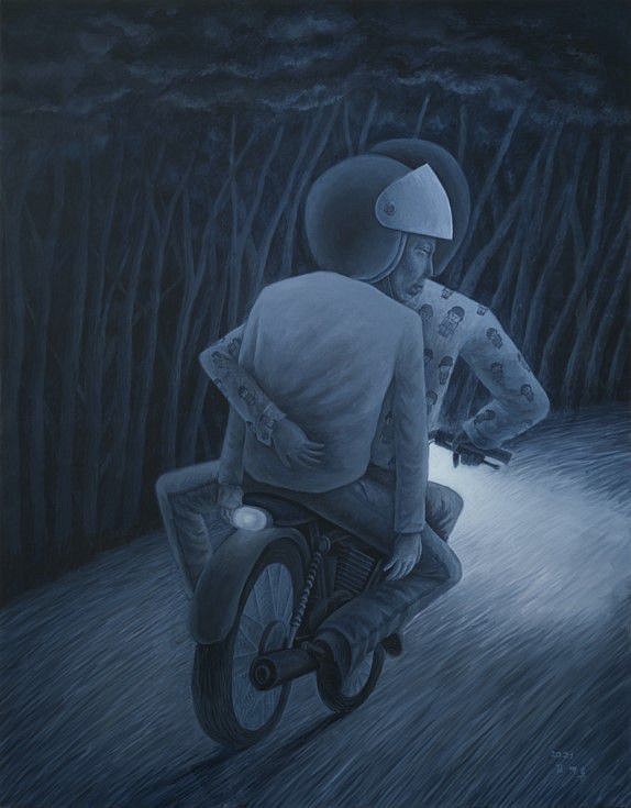 Dae Hong Kim
Taking him back home, 2021
acrylic on canvas, 70 x 90 cm